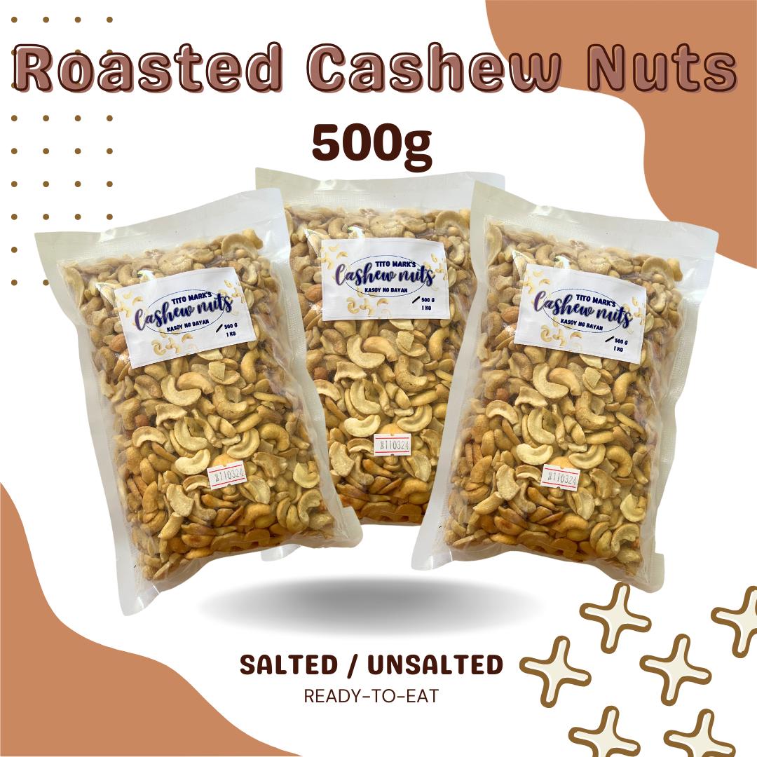 RESELLER PACKAGE TITO MARKS CASHNEW NUTS 500g 20pcs Unsalted/Salted