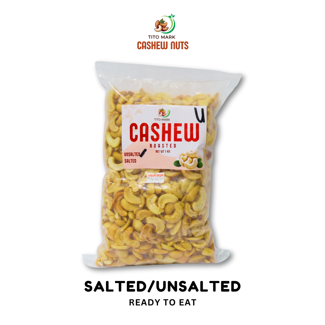 ROASTED CASHEW NUTS - 500 GRAMS SALTED O UNSALTED