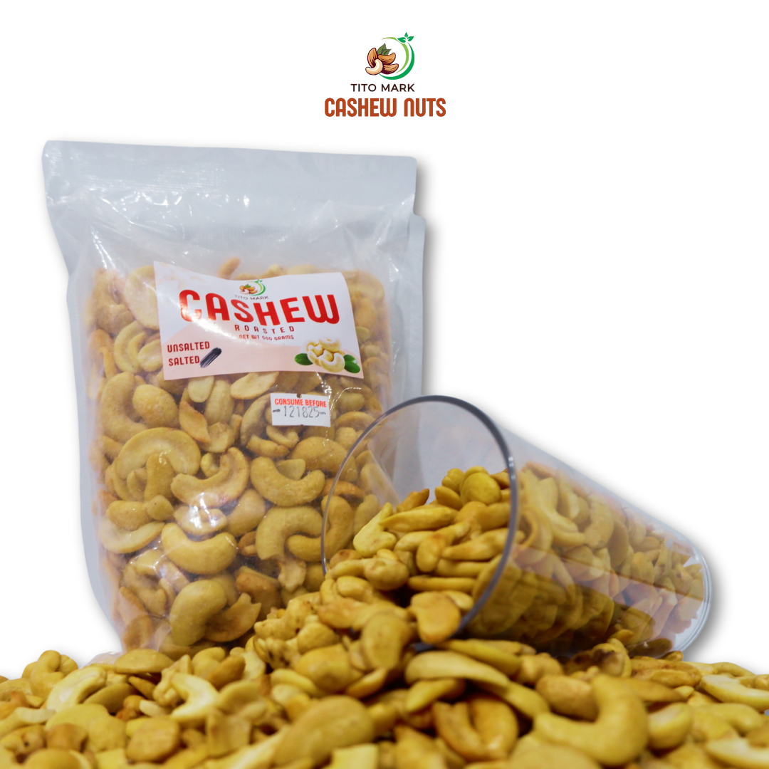 ROASTED CASHEW NUTS - 500 GRAMS SALTED O UNSALTED