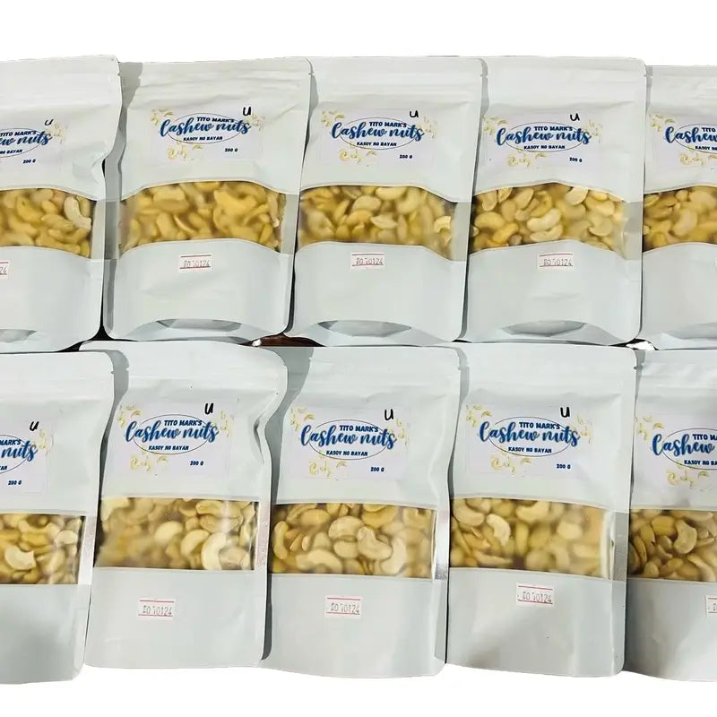 RESELLER PACKAGE TITO MARKS CASHNEW NUTS 200 G - 20 PACKS SALTED/ UNSALTED Snack Protein Vitamin