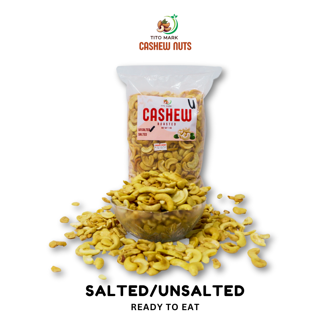 ROASTED CASHEW NUTS - 500 GRAMS SALTED O UNSALTED
